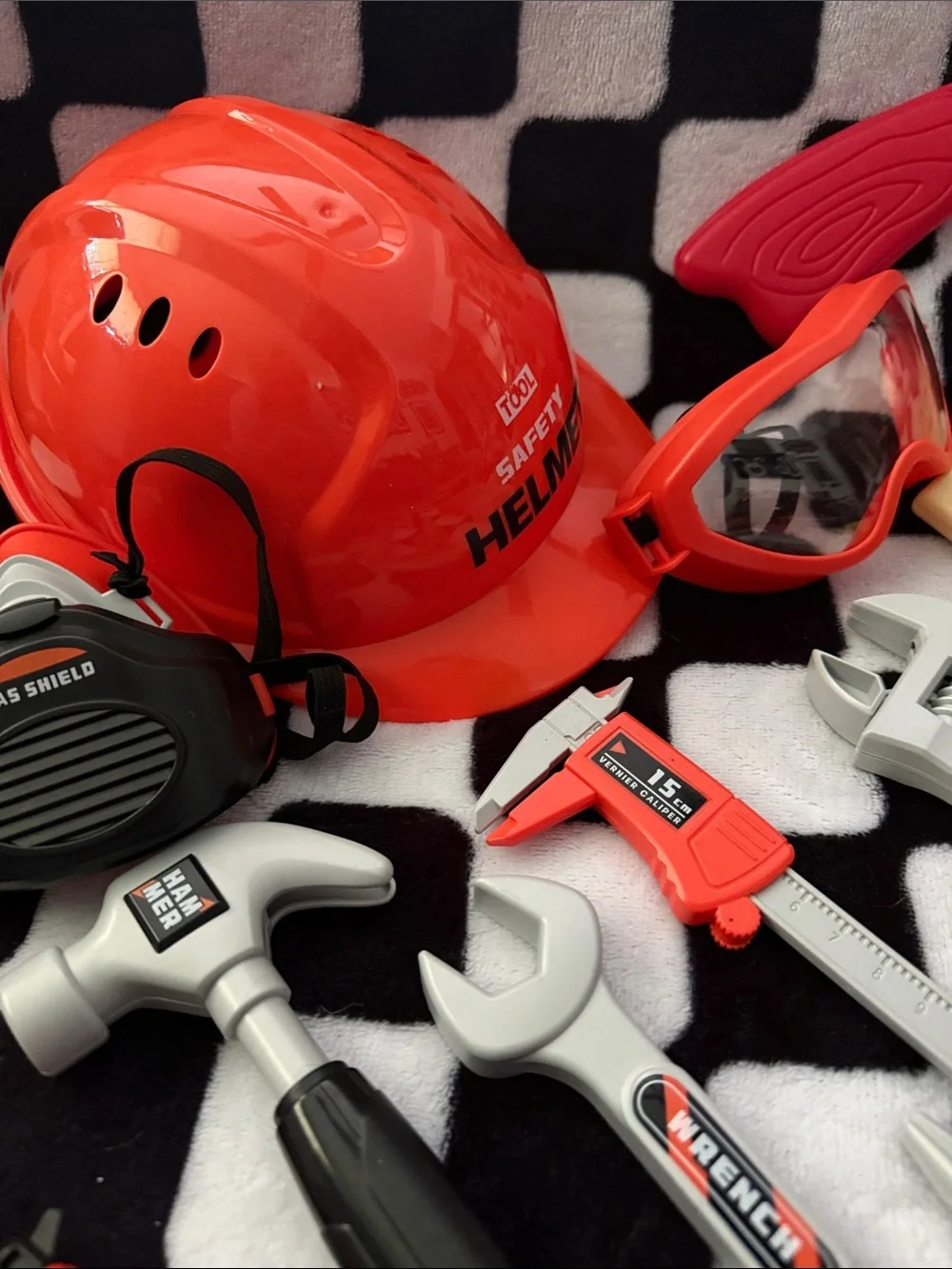Kids Construction Tool Set with Helmet & Accessories